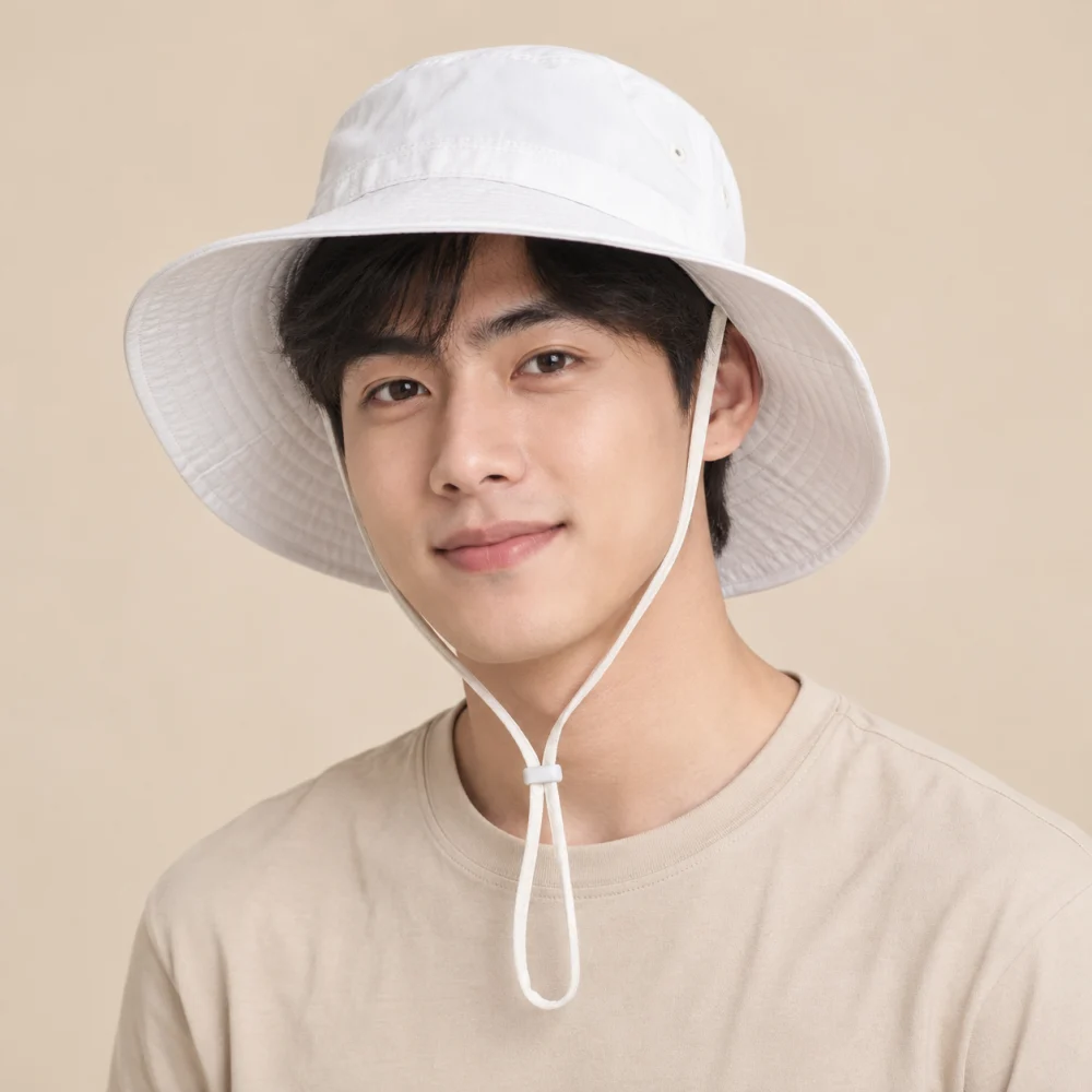 Mũ tai bèo thời trang cotton trắng kiểu thời trang