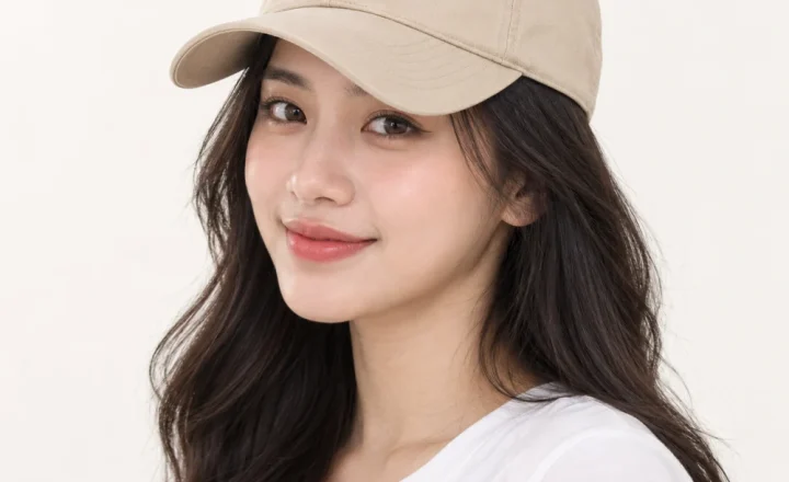 Mũ kết lưỡi cong cotton màu be dùng ngoài trời