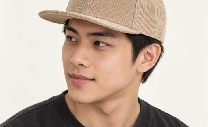 Mũ snapback thời trang nhung tăm màu be phong cách cổ điển