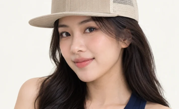 Mũ snapback phối lưới nhung tăm màu be dùng dã ngoại