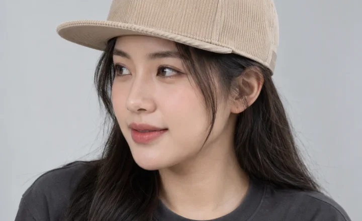 Mũ snapback hiphop nhung tăm màu be form ôm đầu