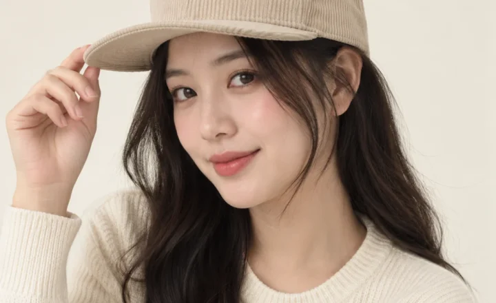 Mũ snapback thời trang nhung tăm màu be phong cách vintage