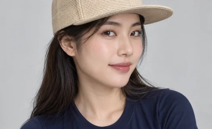 Mũ snapback vành phẳng cói màu be form ôm đầu