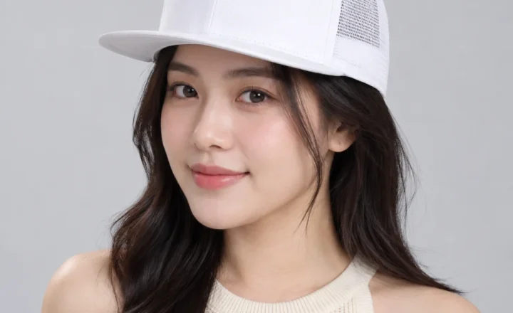 Mũ snapback thời trang lưới thoáng trắng dùng ngoài trời