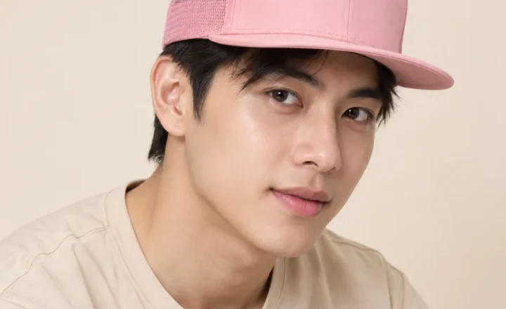 Mũ snapback phối lưới microfiber hồng pastel phong cách đường phố