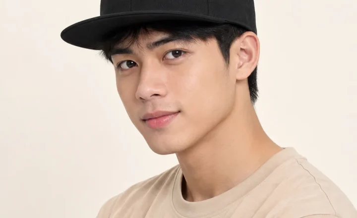 Mũ snapback vành phẳng cotton đen phong cách thể thao