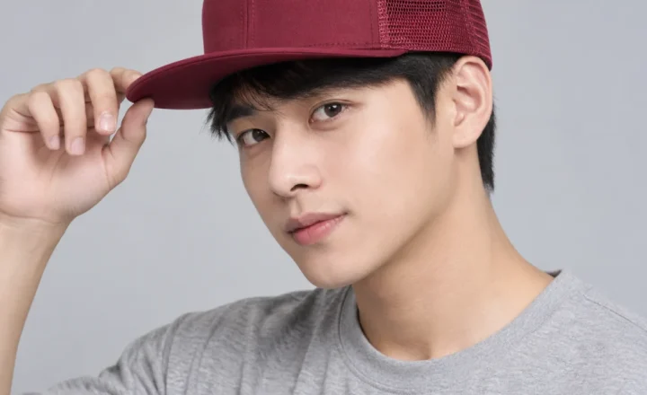 Mũ snapback thời trang lưới thoáng đỏ đô phong cách vintage