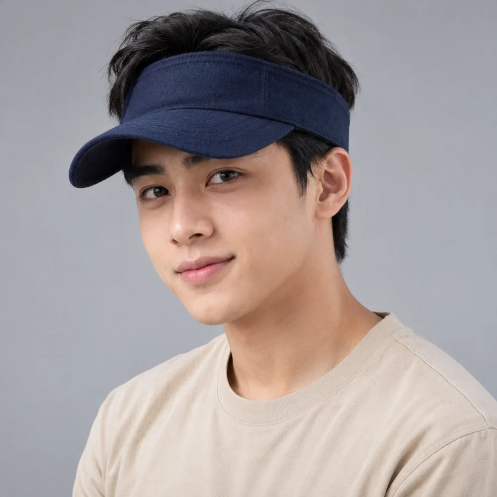 Mũ nửa đầu tennis nỉ xanh navy dùng dã ngoại