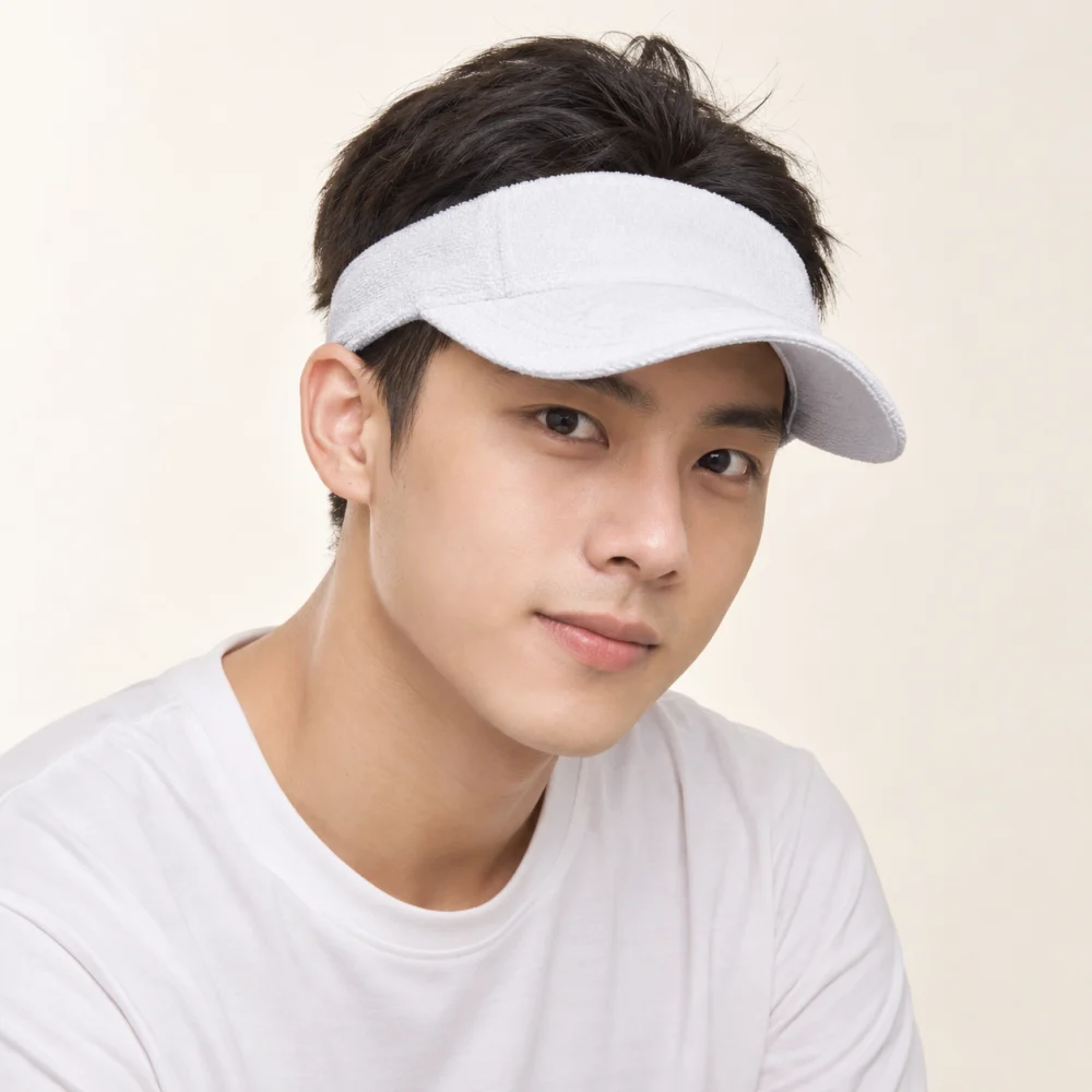 Mũ nửa đầu tennis nỉ trắng dùng dã ngoại