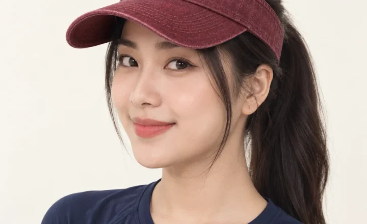 Mũ nửa đầu chạy bộ jean đỏ đô phong cách cổ điển