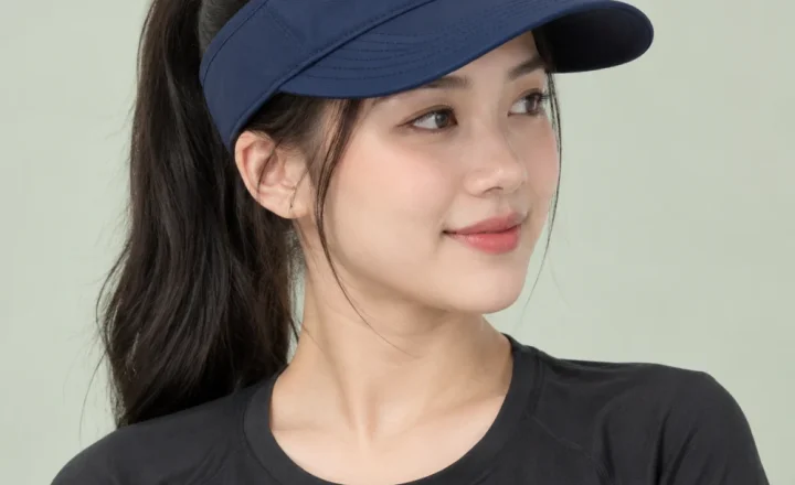 Mũ nửa đầu golf vải dù xanh navy form đứng