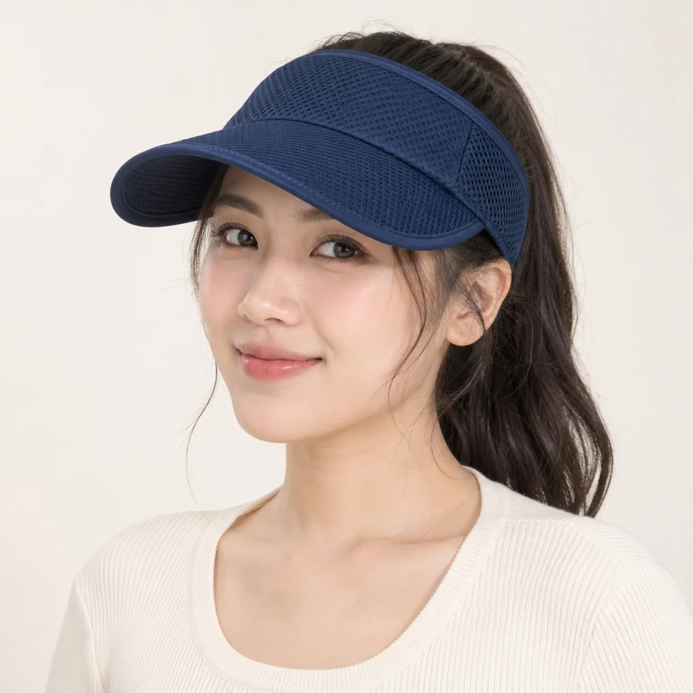 Mũ nửa đầu chạy bộ lưới thoáng xanh navy form sâu