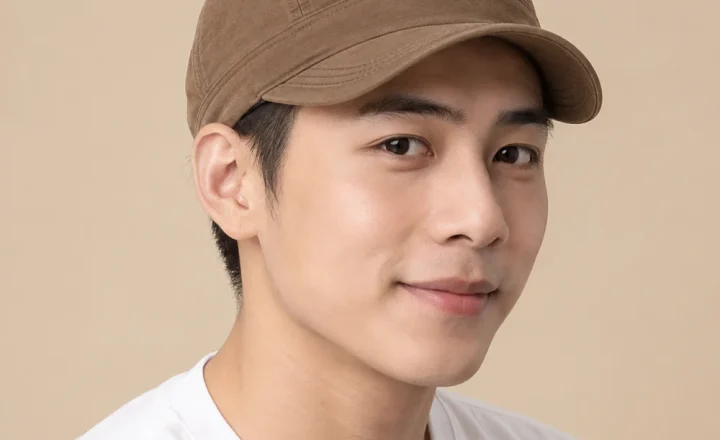 Mũ nửa đầu thời trang cotton nâu đất form ôm đầu