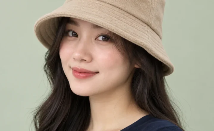 Mũ tai bèo thời trang nỉ màu be form ôm đầu