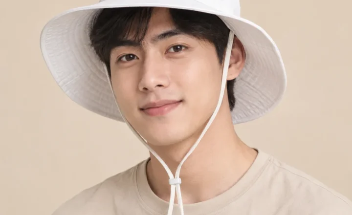 Mũ tai bèo thời trang cotton trắng kiểu thời trang