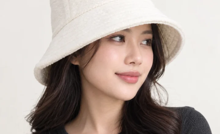 Mũ tai bèo thời trang nỉ trắng kiểu thời trang