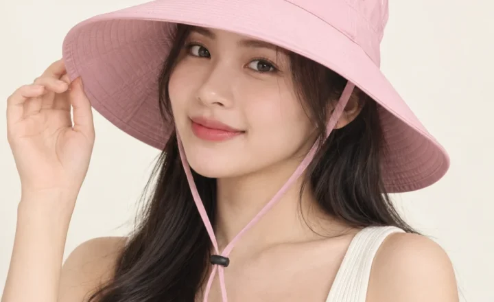 Mũ tai bèo thời trang microfiber hồng pastel dùng ngoài trời
