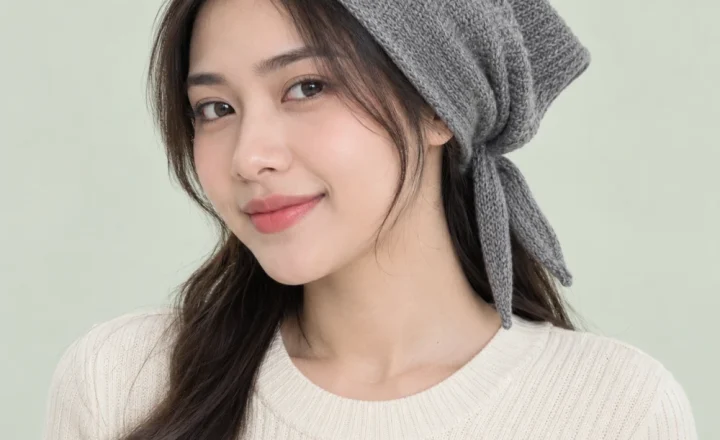 Mũ khác bandana len mềm xám dùng dã ngoại