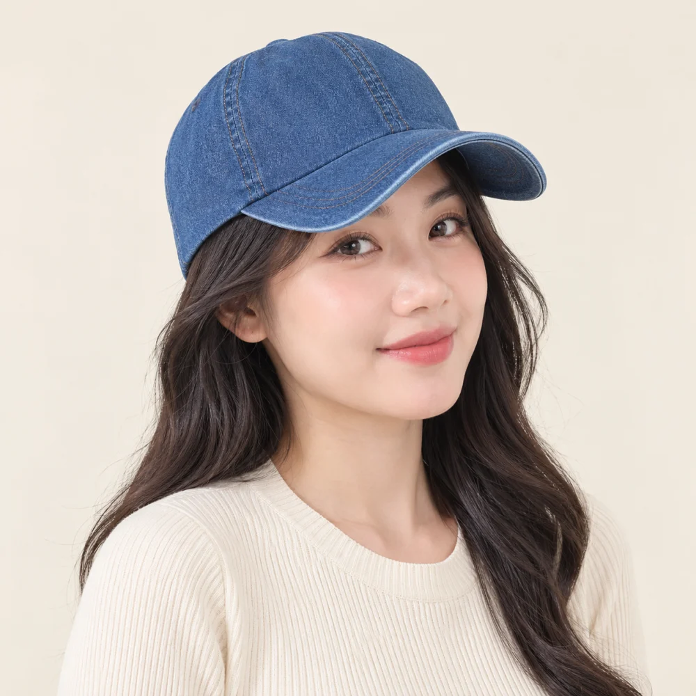 Mũ đồng phục doanh nghiệp denim xanh dương kiểu thời trang