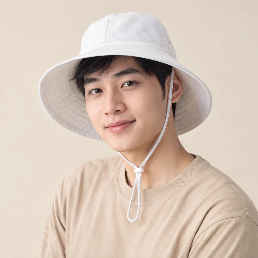 Mũ đồng phục doanh nghiệp nỉ trắng dùng ngoài trời