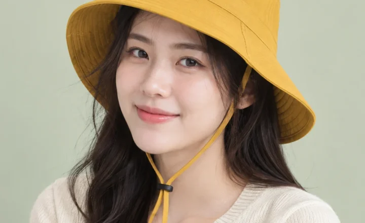 Mũ đồng phục học sinh / trẻ em canvas vàng mustard dùng ngoài trời