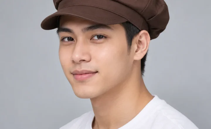 Mũ đồng phục nhà hàng – café polyester nâu đất kiểu thời trang