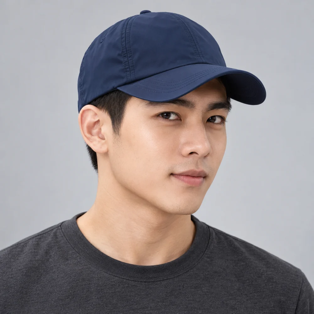 Mũ kết thể thao vải dù xanh navy phong cách thể thao