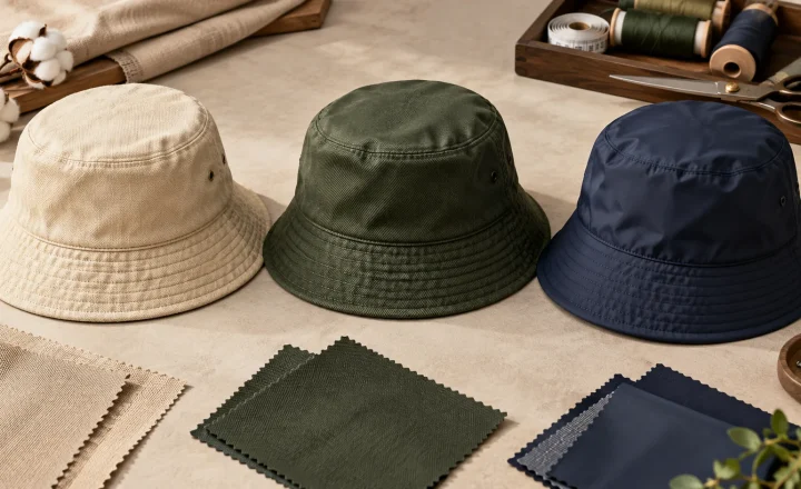 So sánh cotton, kaki và polyester khi chọn mũ tai bèo