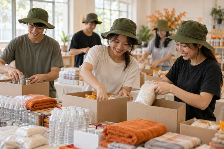 Tình nguyện viên trẻ chuẩn bị quà cộng đồng