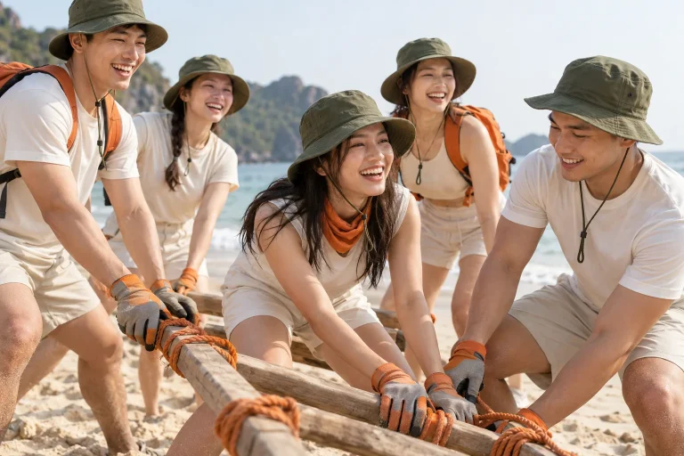 Đội nhóm trẻ tham gia hoạt động ngoài trời